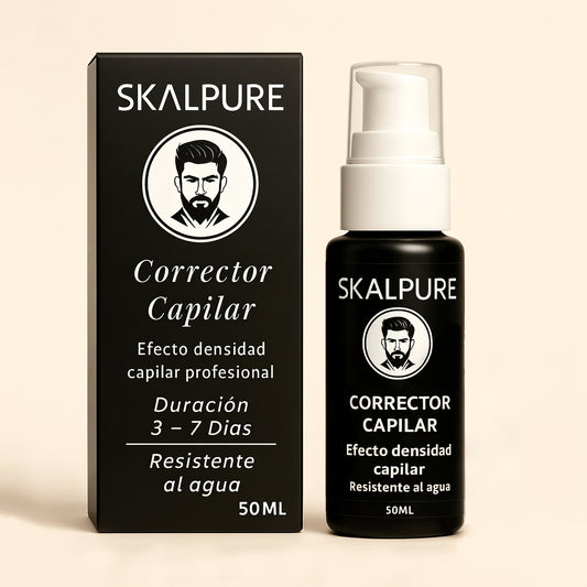 SKALPURE Corrector Capilar 50ml - Bote y caja sobre fondo neutro